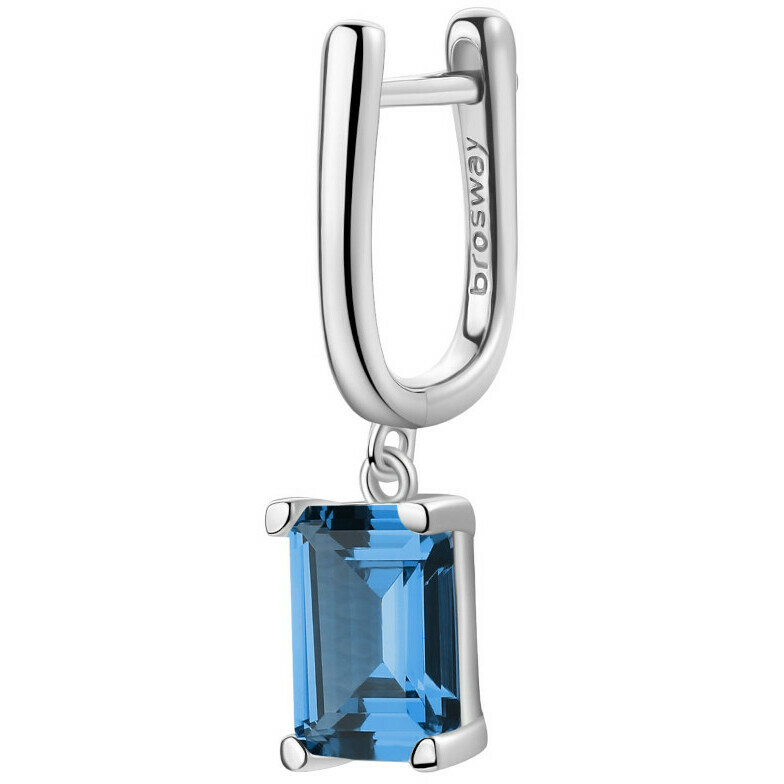 Orecchino Brosway Fancy in argento e zircone blu
