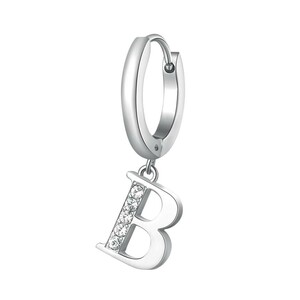 Orecchino singolo Brosway CHAKRA in acciaio con lettera B e cristalli crystal Orecchino singolo Brosway CHAKRA in acciaio con lettera B e cristalli crystal