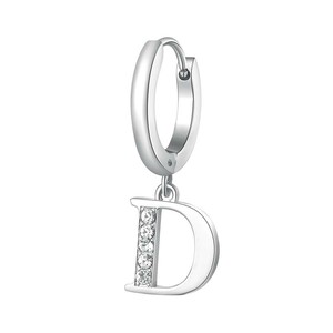 Orecchino singolo Brosway CHAKRA in acciaio con lettera D e cristalli crystal Orecchino singolo Brosway CHAKRA in acciaio con lettera D e cristalli crystal