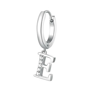 Orecchino singolo Brosway CHAKRA in acciaio con lettera E e cristalli crystal Orecchino singolo Brosway CHAKRA in acciaio con lettera E e cristalli crystal