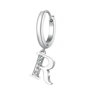 Orecchino singolo Brosway CHAKRA in acciaio con lettera R e cristalli crystal Orecchino singolo Brosway CHAKRA in acciaio con lettera R e cristalli crystal