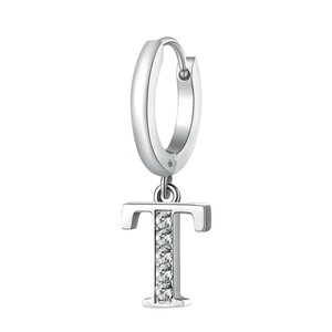 Orecchino singolo Brosway CHAKRA in acciaio con lettera T e cristalli crystal Orecchino singolo Brosway CHAKRA in acciaio con lettera T e cristalli crystal