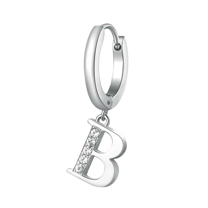 Orecchino singolo Brosway con lettera B