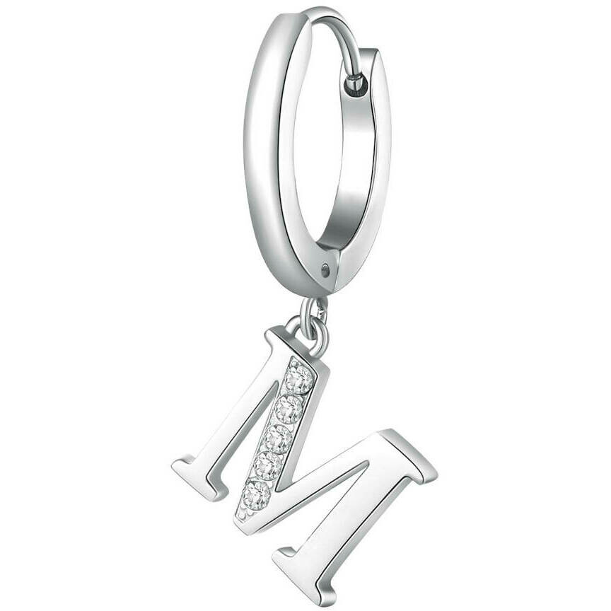 Orecchino singolo Brosway con lettera M