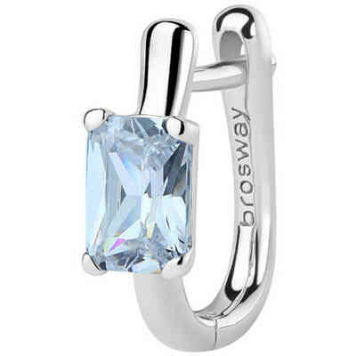 Orecchino singolo Brosway Fancy in argento rodiato e zircone light blue Orecchino singolo Brosway Fancy in argento rodiato e zircone light blue