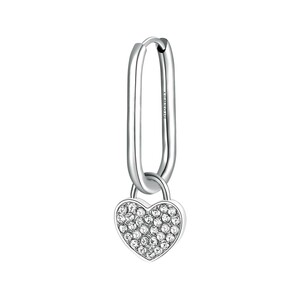 Orecchino singolo Brosway in acciaio e pendente a forma di cuore Orecchino singolo Brosway in acciaio e pendente a forma di cuore
