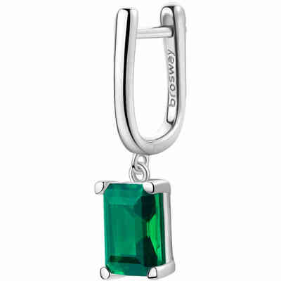Orecchino singolo pendente Brosway Fany in argento e zircone verde Orecchino singolo pendente Brosway Fany in argento e zircone verde