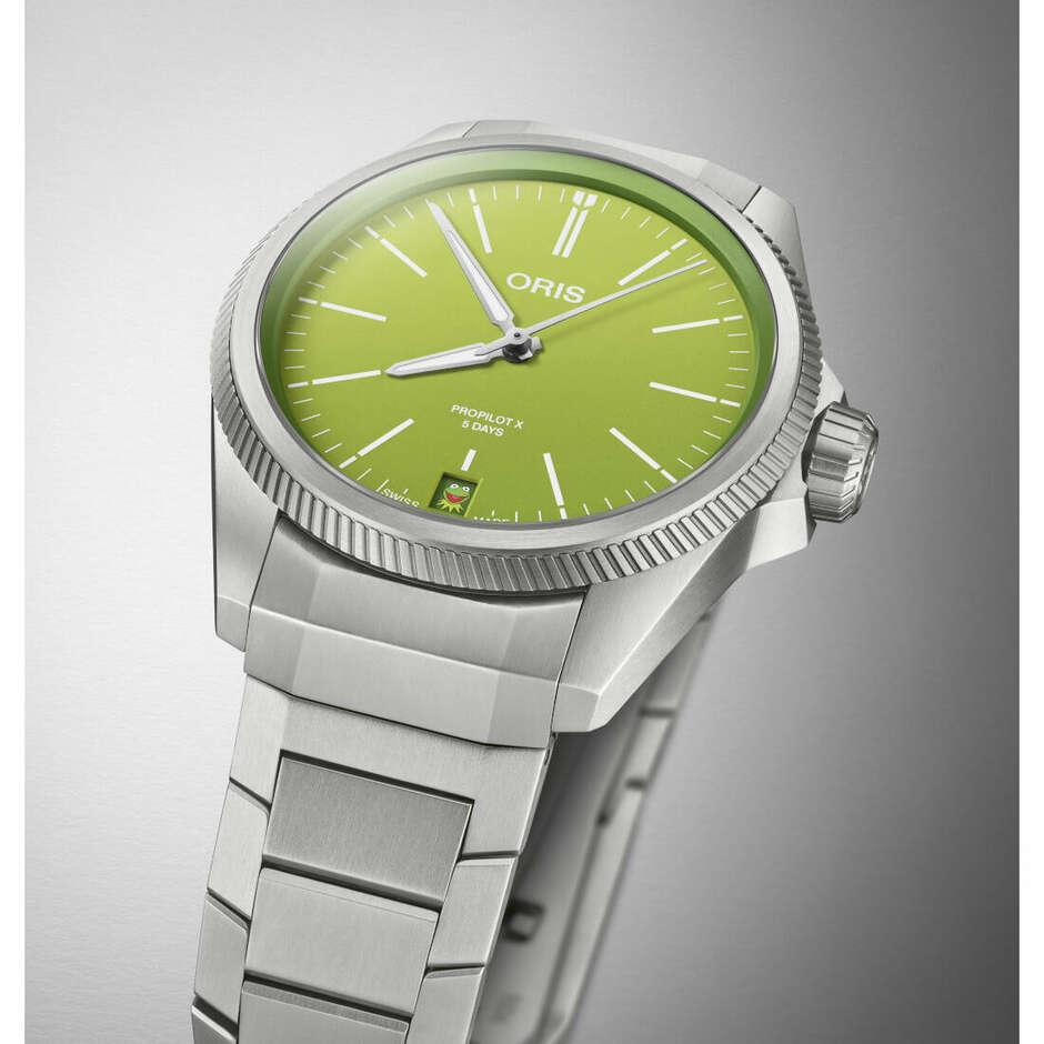 Oris ProPilot X Caliber 400 Kermit edition watch