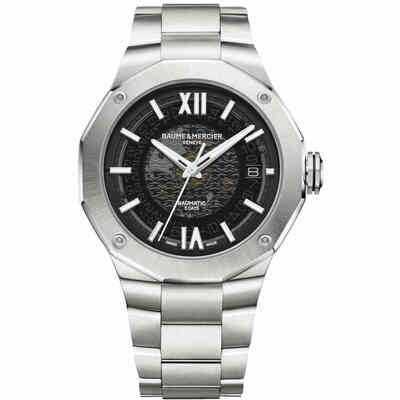 Orologio Acciaio da Uomo Baume&Mercier Riviera Baumatic Nero Orologio Acciaio da Uomo Baume&Mercier Riviera Baumatic Nero