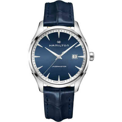 Orologio al Quarzo da Uomo Hamilton Jazzmaster quadrante blu 40mm Orologio al Quarzo da Uomo Hamilton Jazzmaster quadrante blu 40mm