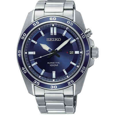 Orologio al Quarzo in Acciaio Seiko Sports Kinetic quadrante blu Orologio al Quarzo in Acciaio Seiko Sports Kinetic quadrante blu