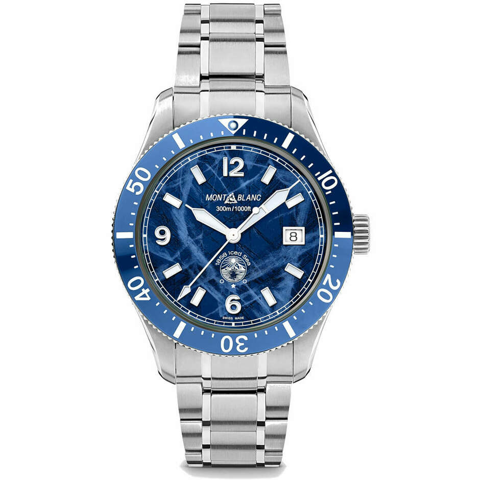Orologio automatico Montblanc 1858 Ice Sea blu