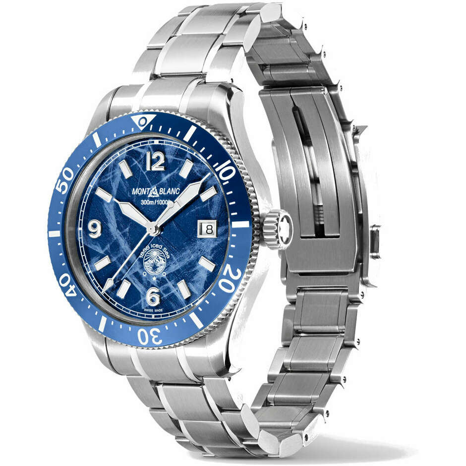 Orologio automatico Montblanc 1858 Ice Sea blu