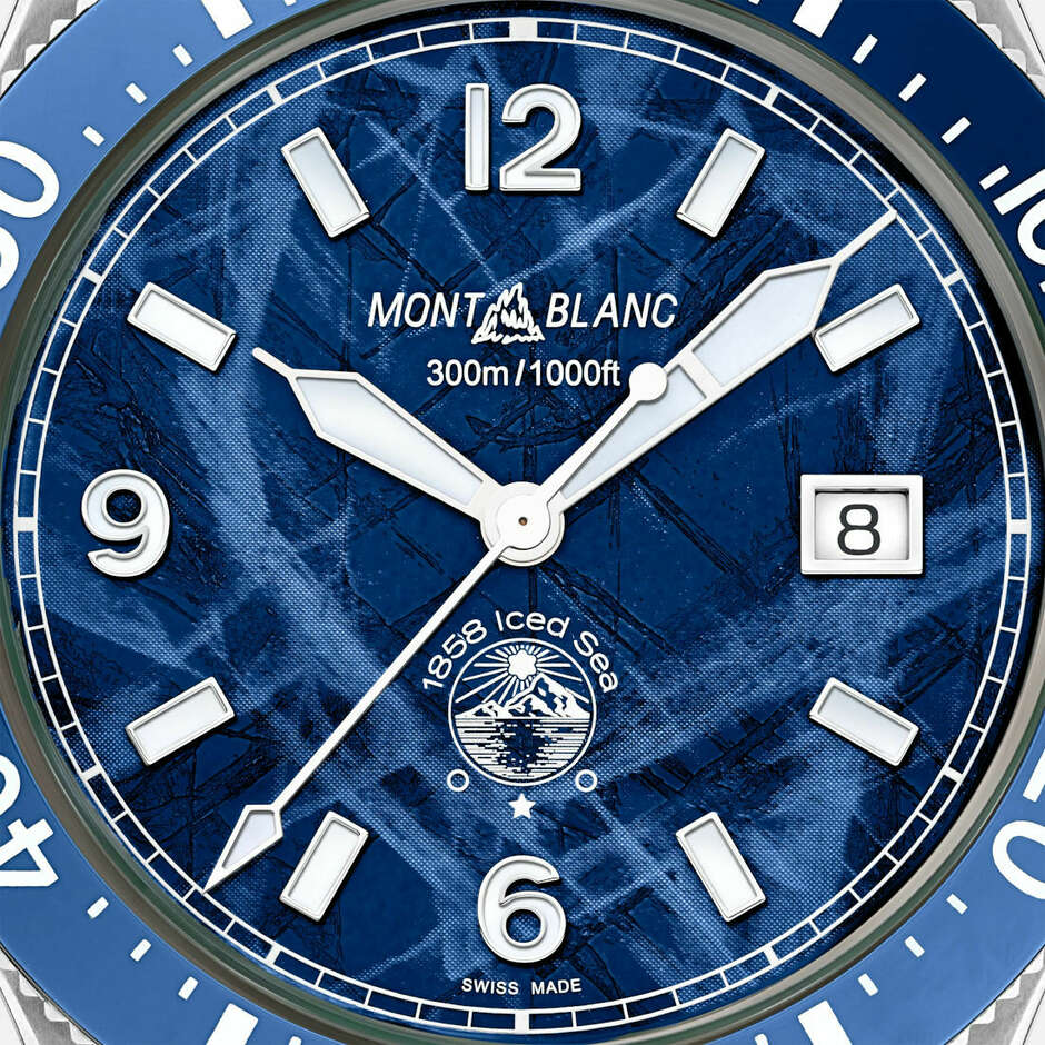 Orologio automatico Montblanc 1858 Ice Sea blu