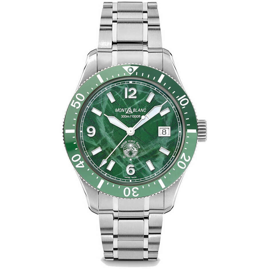 Orologio automatico Montblanc 1858 Ice Sea verde