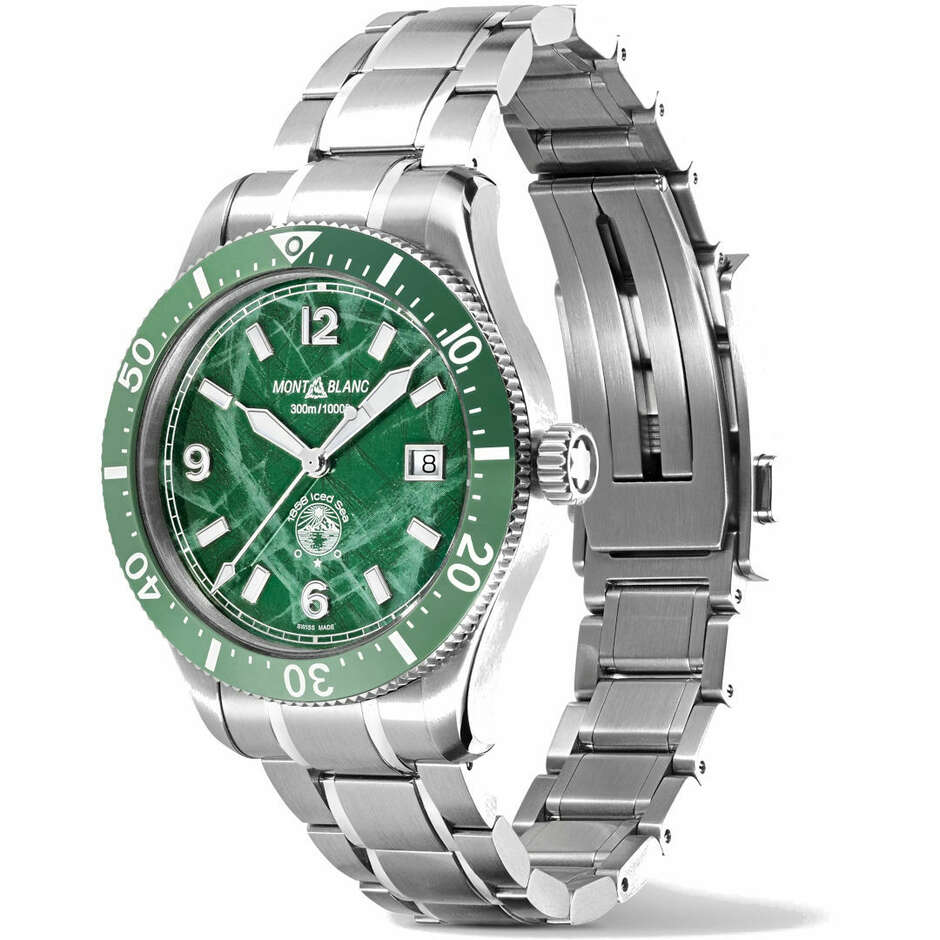 Orologio automatico Montblanc 1858 Ice Sea verde