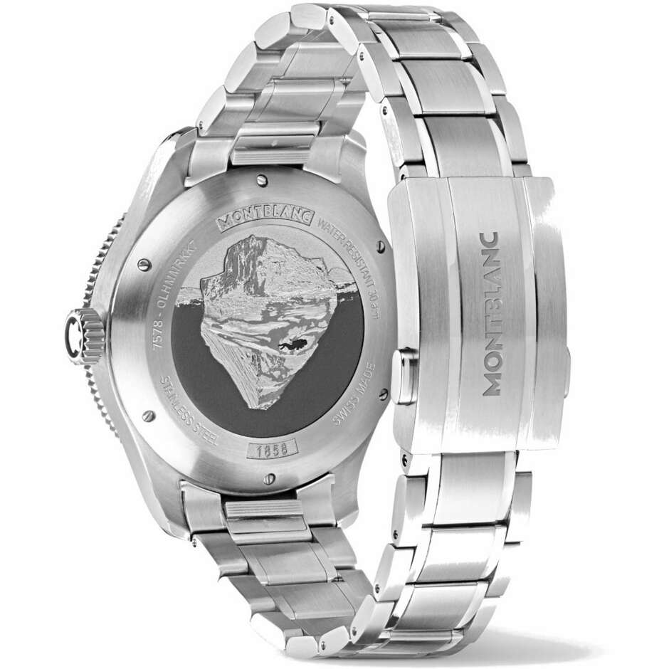 Orologio automatico Montblanc 1858 Ice Sea verde