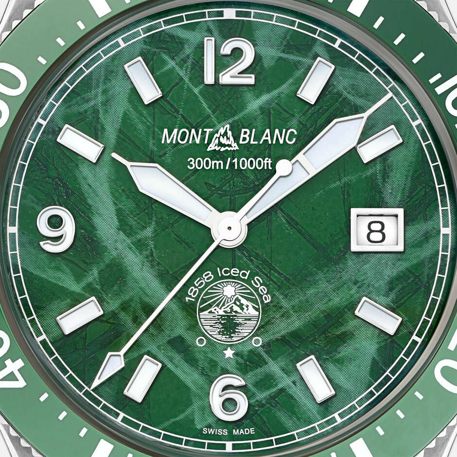 Orologio automatico Montblanc 1858 Ice Sea verde