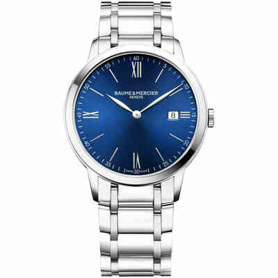 Orologio Baume&Mercier Classima da uomo al quarzo quadrante blu Orologio Baume&Mercier Classima da uomo al quarzo quadrante blu