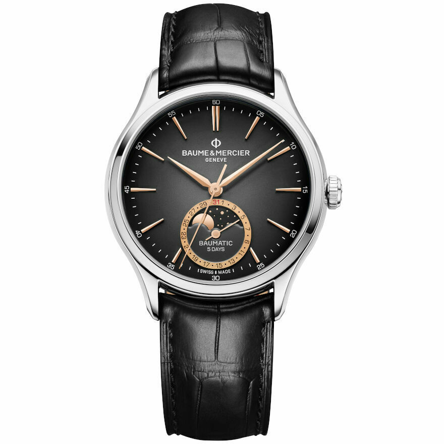 Orologio Baume&Mercier Clifton fasi lunari grigio