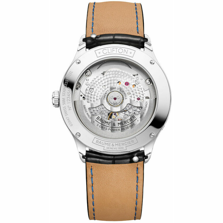 Orologio Baume&Mercier Clifton fasi lunari grigio