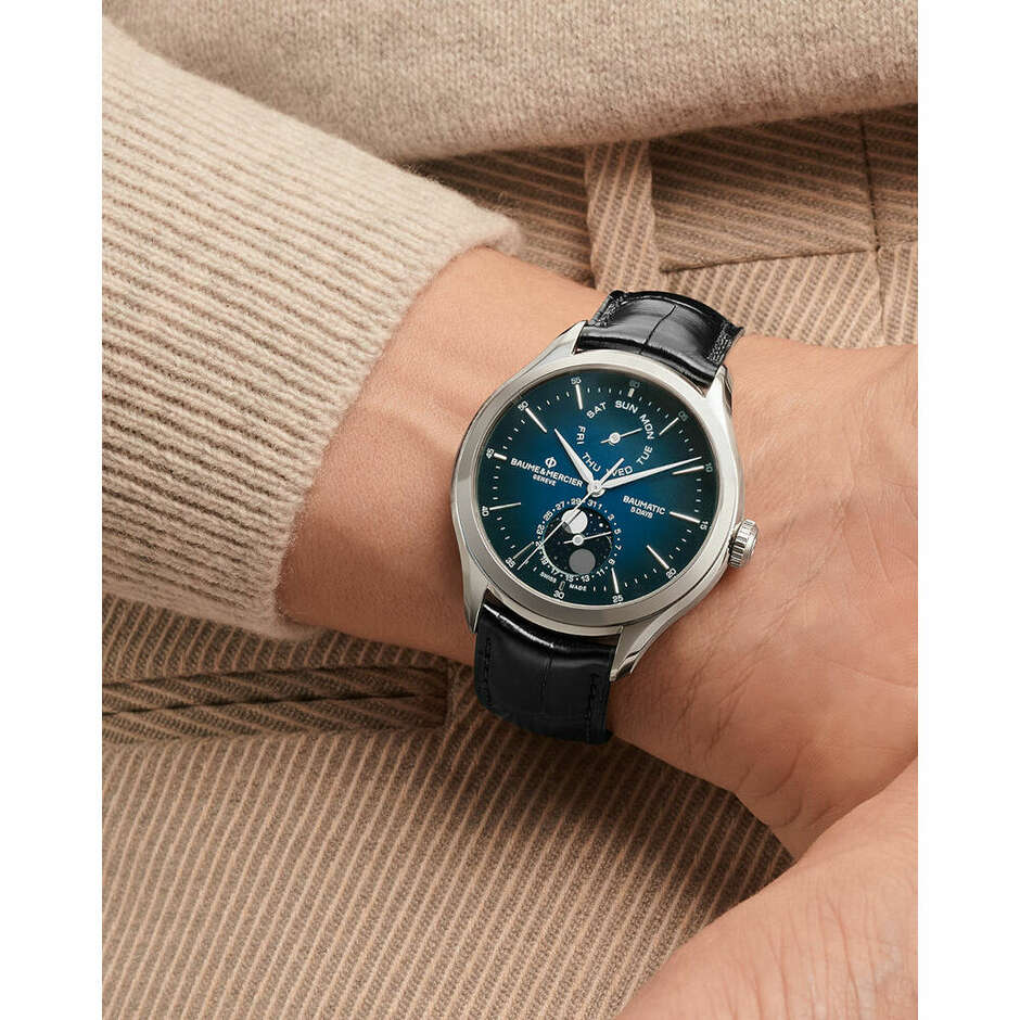 Orologio Baume & Mercier con Fasi Lunari blu