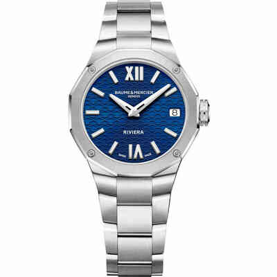 Orologio Baume&Mercier Riviera quarzo 33mm quadrante blu Orologio Baume&Mercier Riviera quarzo 33mm quadrante blu
