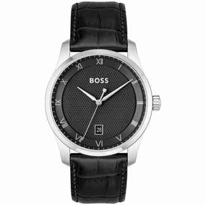 Orologio Boss da uomo con pelle nera Orologio Boss da uomo con pelle nera