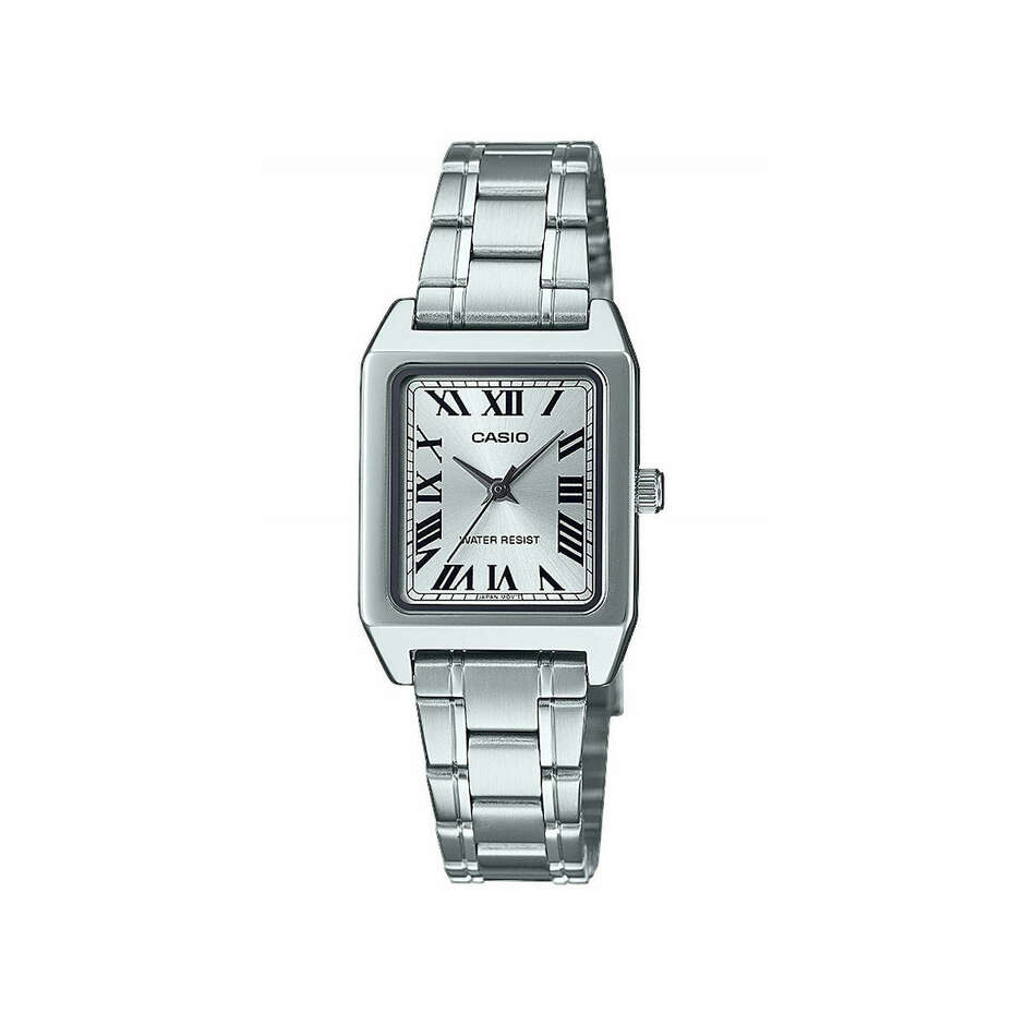 Orologio Casio rettangolare da donna in acciaio solo tempo