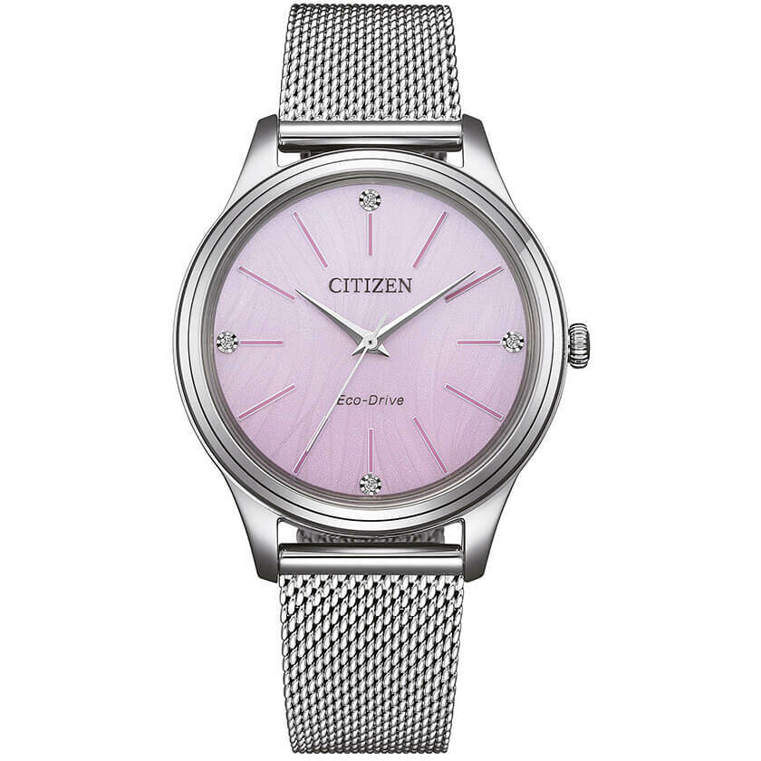 Orologio Citizen da donna Rosa maglia milanese
