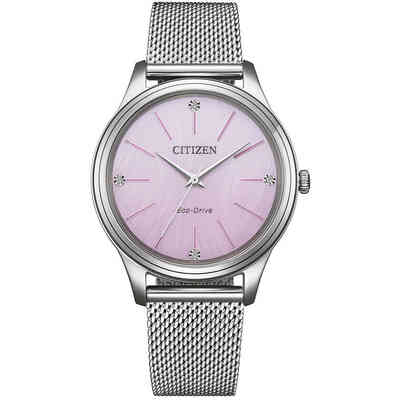 Orologio Citizen da donna Rosa maglia milanese