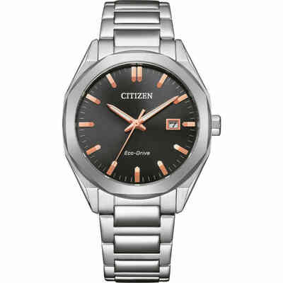 Orologio Citizen da uomo eco drive in acciaio quadrante nero Orologio Citizen da uomo eco drive in acciaio quadrante nero