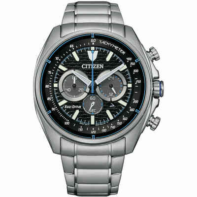 Orologio Citizen uomo eco drive Crono Active nero in acciaio Orologio Citizen uomo eco drive Crono Active nero in acciaio