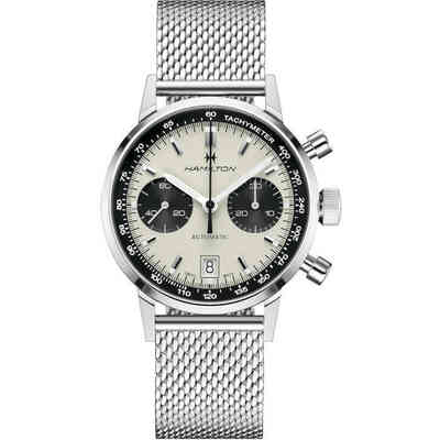 Orologio cronografo Hamilton Intra-Matic acciaio quadrante panda Orologio cronografo Hamilton Intra-Matic acciaio quadrante panda