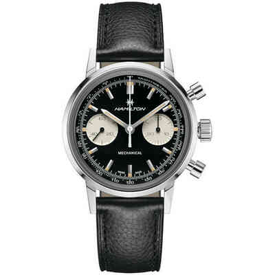 Orologio Cronografo Hamilton Intra-Matic Nero Cinturino Pelle Orologio Cronografo Hamilton Intra-Matic Nero Cinturino Pelle