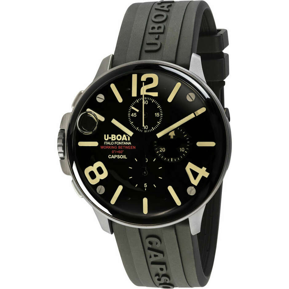 Orologio cronografo U-Boat Capsoil in acciaio 45 mm