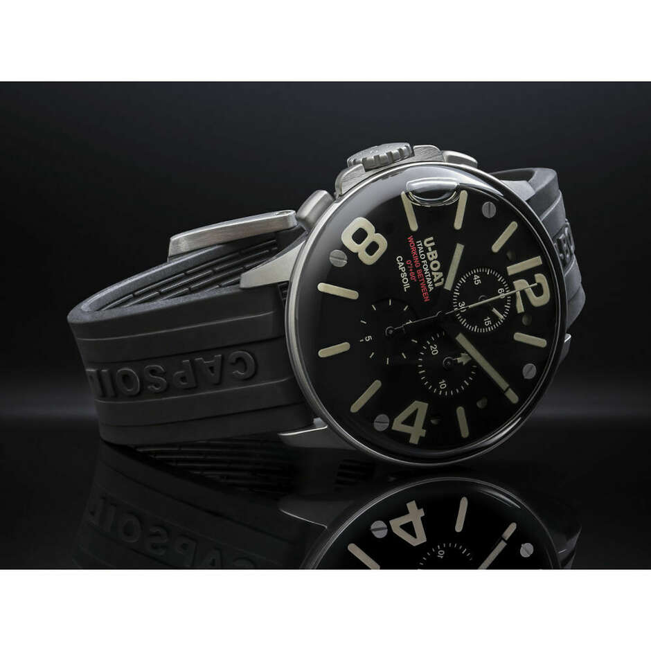 Orologio cronografo U-Boat Capsoil in acciaio 45 mm