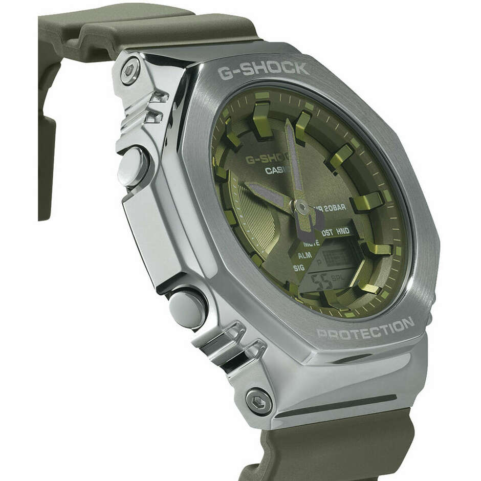 Orologio G-Shock Multifunzione in acciaio e gomma verde