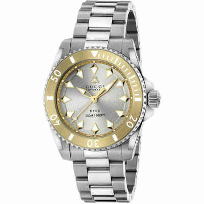 Orologio Gucci Dive automatico 40mm lunetta placcata oro Orologio Gucci Dive automatico 40mm lunetta placcata oro