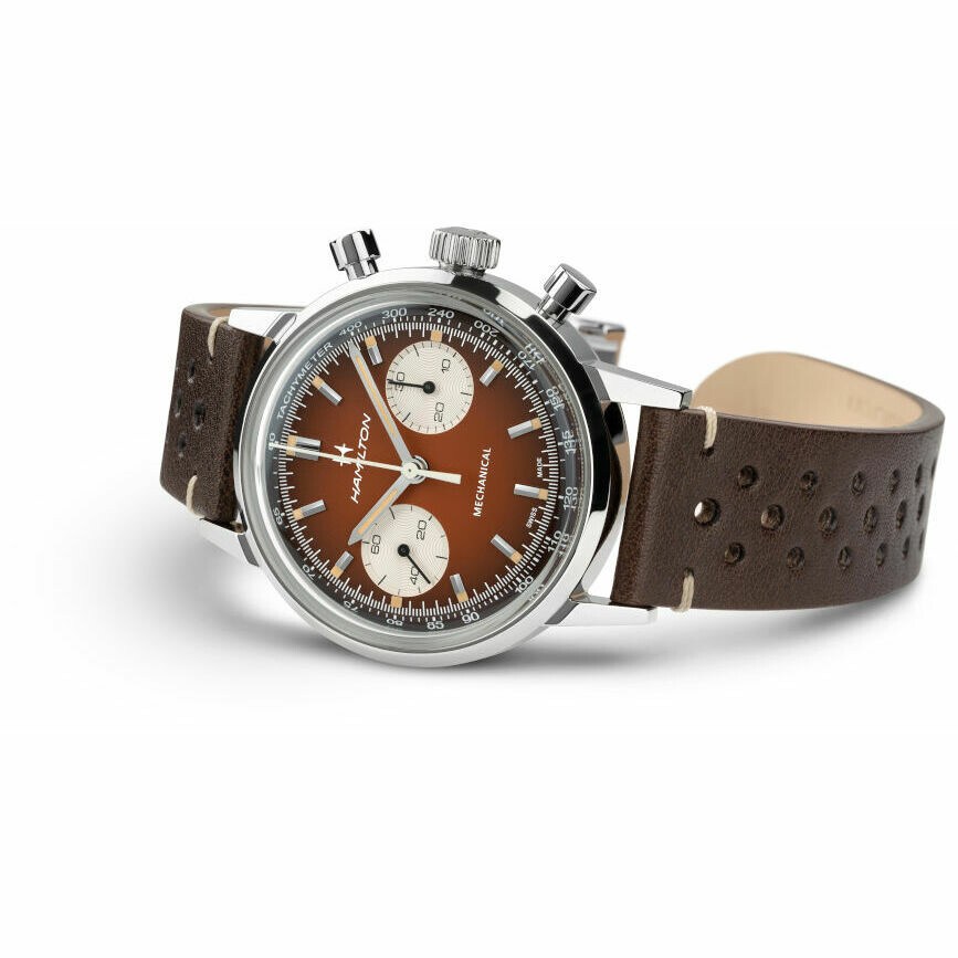 Orologio Hamilton Intra-Matic Cronografo Marrone