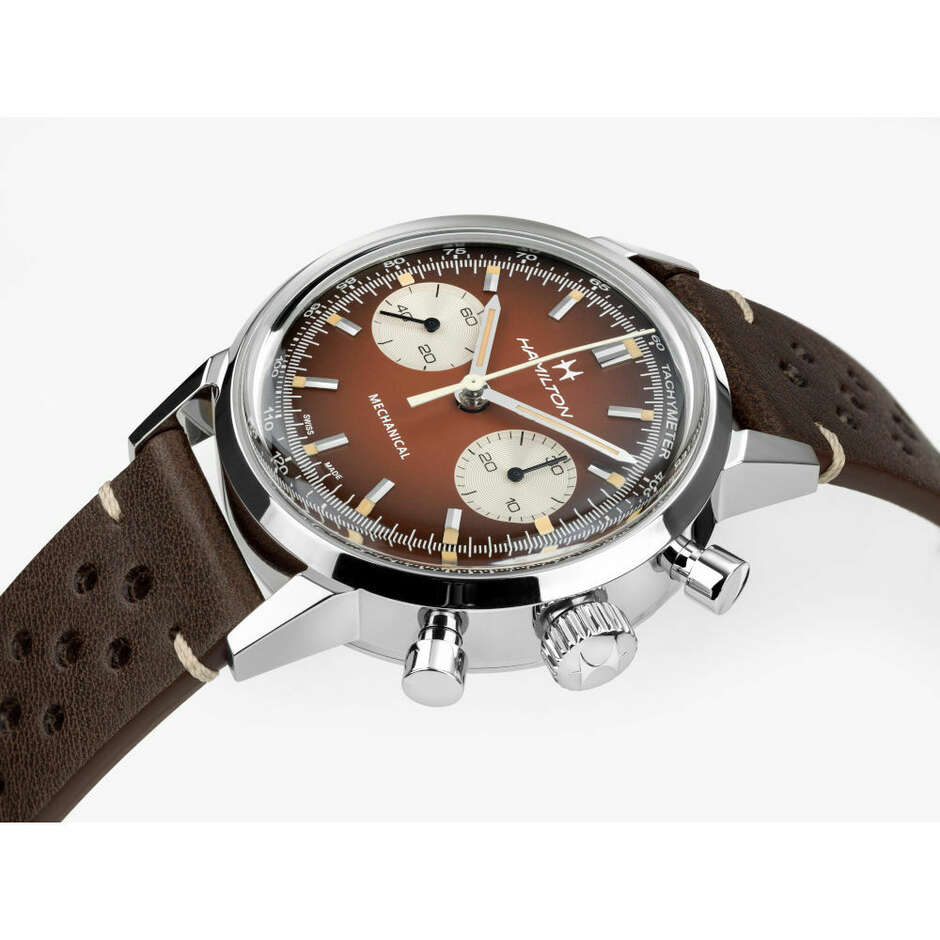 Orologio Hamilton Intra-Matic Cronografo Marrone