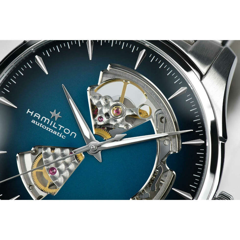 Orologio Hamilton Jazzmaster Open Heart Blu