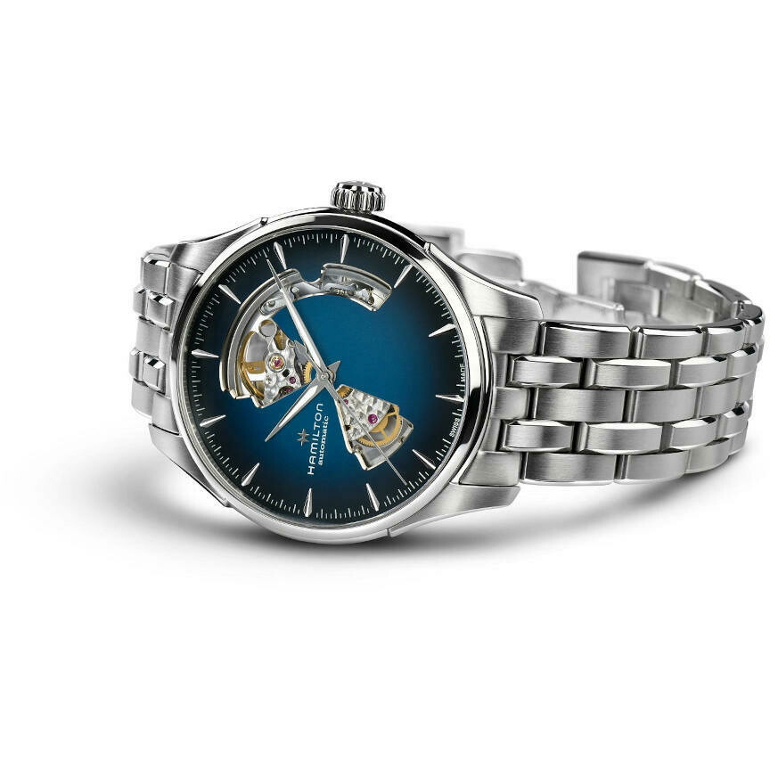 Orologio Hamilton Jazzmaster Open Heart Blu