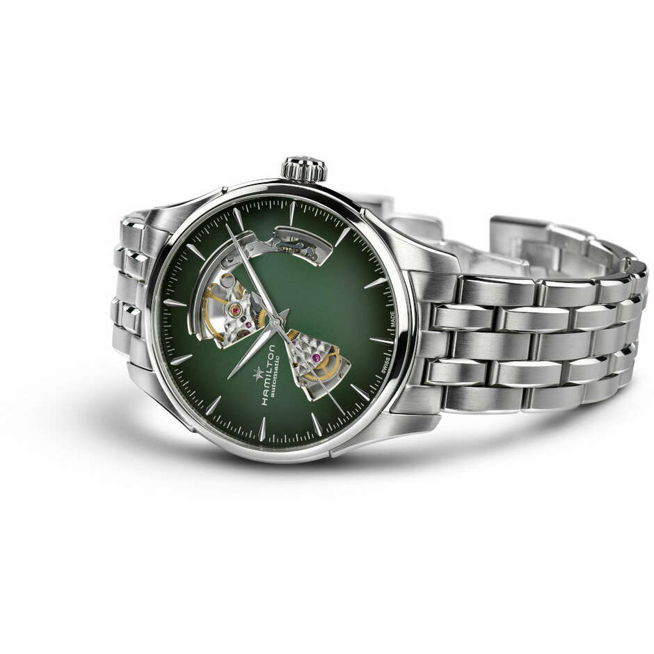 Orologio Hamilton Jazzmaster Open Heart Verde