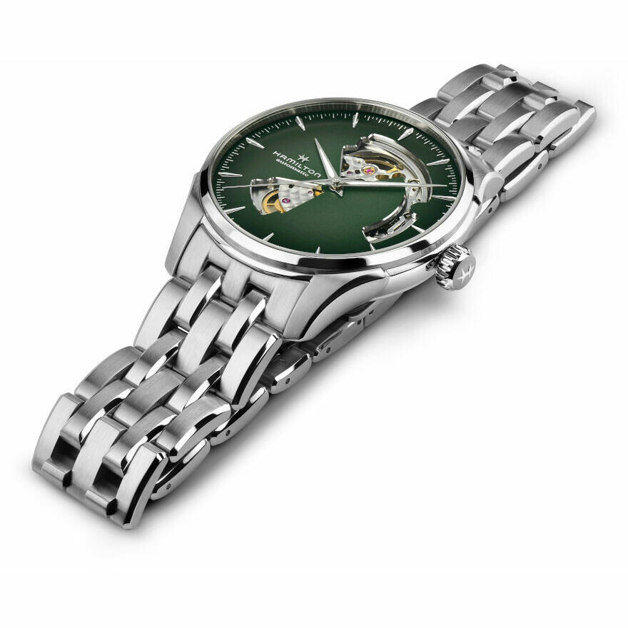 Orologio Hamilton Jazzmaster Open Heart Verde