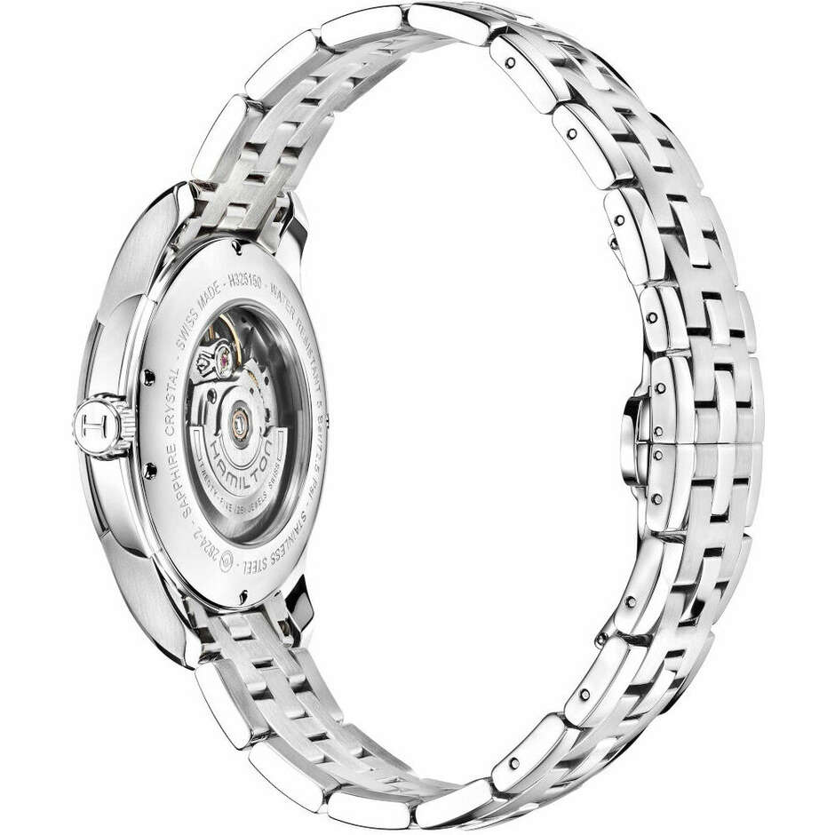 Orologio Hamilton Jazzmaster Viewmatic Nero in acciaio