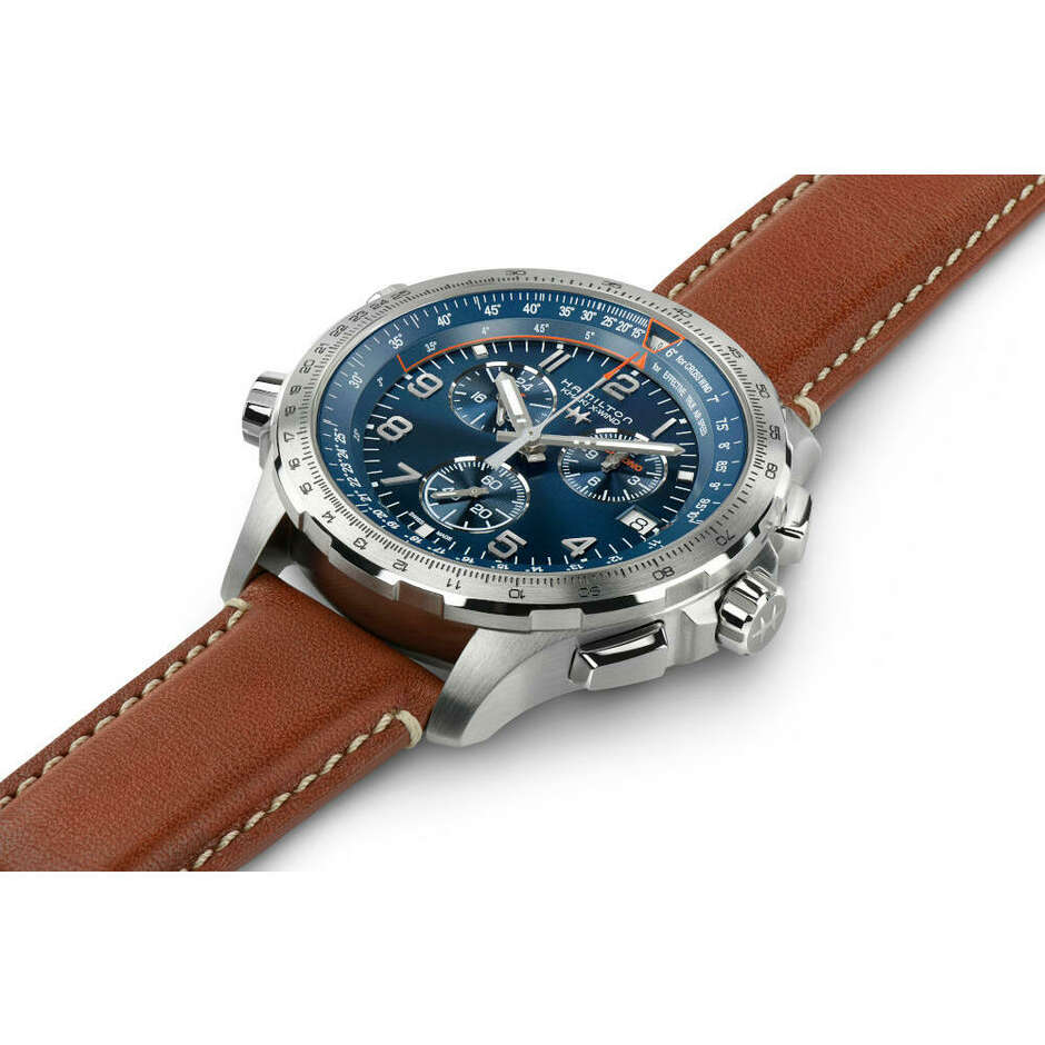 Orologio Hamilton Khaki Aviation X-Wind GMT blu