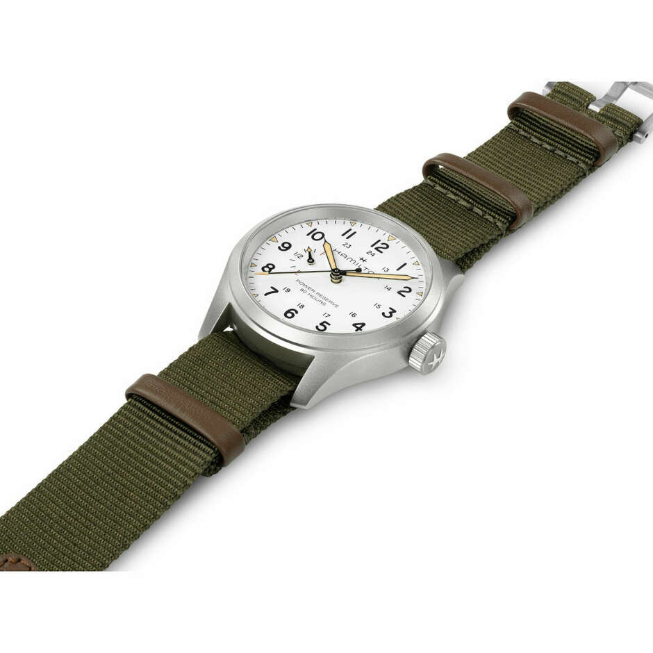 Orologio Hamilton Khaki con Riserva di Carica Bianco