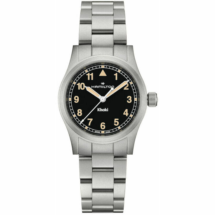 Orologio Hamilton Khaki Field 33 mm nero in acciaio
