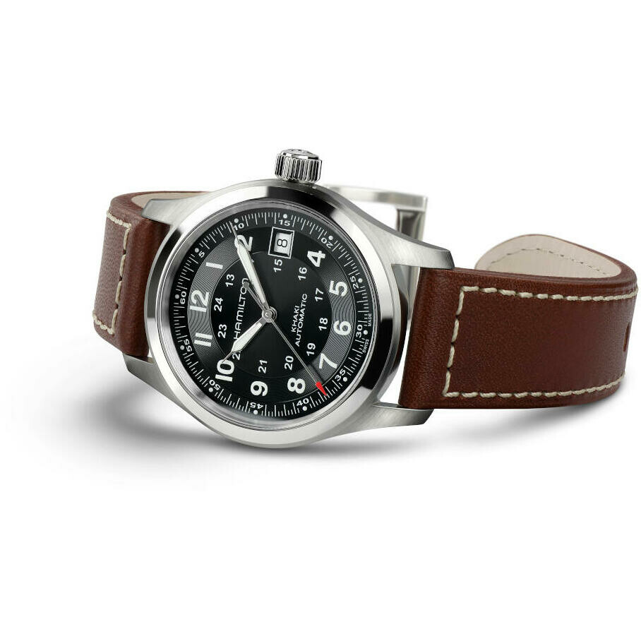 Orologio Hamilton Khaki Field acciaio e pelle